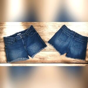 KanCan Denim Raw Edge Frayed Shorts